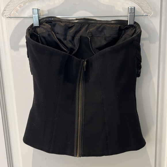 Black Bustier with satin detail - Picture 3 of 5